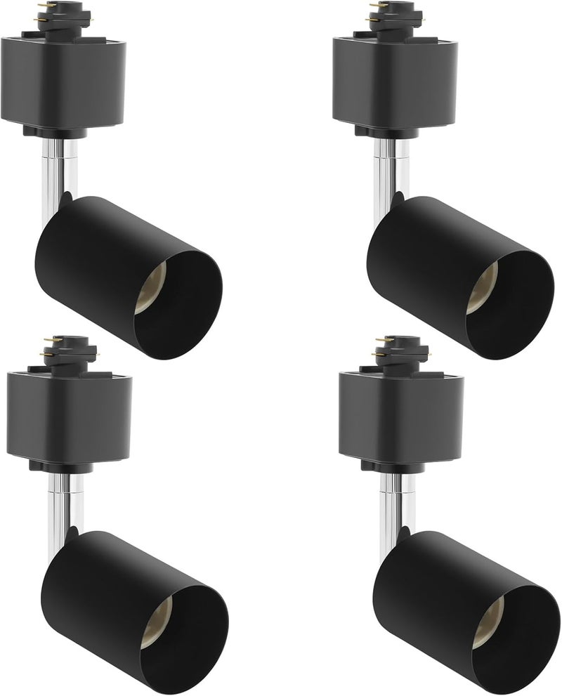 Taysing Track Lighting Heads H Type Halo Track Light Fixtures Adjustable Rotatable Compatible H Type 3-Wire Single Circuit Track Systems for PAR20, R20, PAR30, BR30, BR40, PAR38 Light Bulb(Black, Gu10) - Image 1